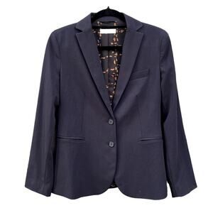 Stefanel | EUC Women's Italian Single Breasted Blazer Office Navy Blue Size US 8